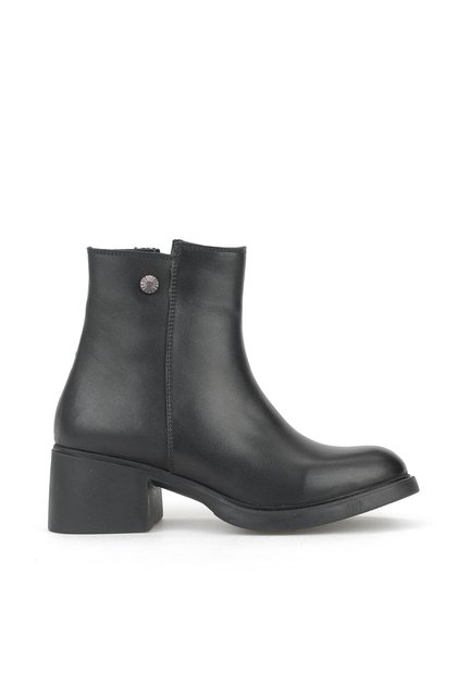, Women's Genuine Leather Boots 153359Z621 Black