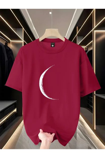 Men's Crescent Moon Printed T-Shirt