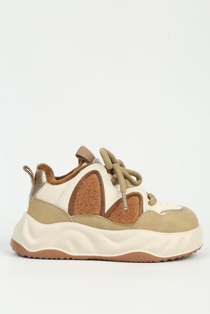 Beige Children's Sports Shoes Imported Bni-12056