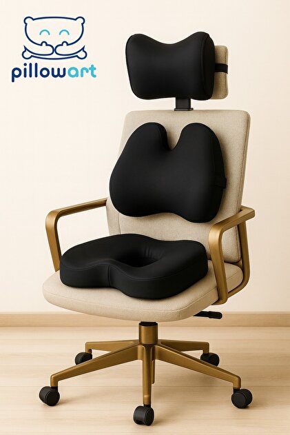 Ergonomic Office Chair Cushion Set |   Waist, Neck and Lumbar Support Set of 3