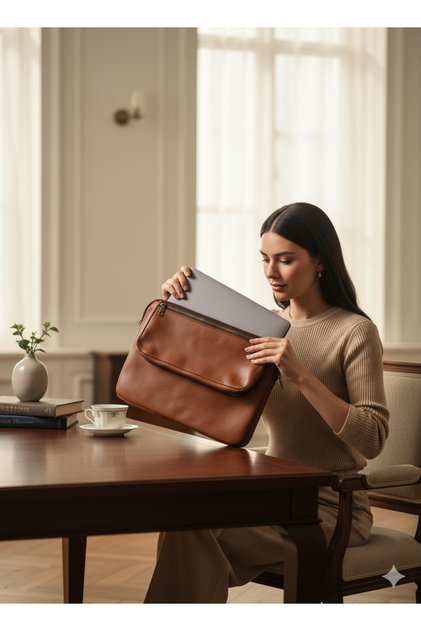 Genuine Leather Laptop Bag – Modern and Innovative Design
