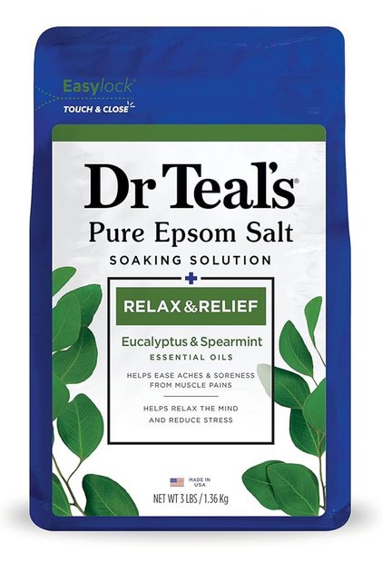Epsom Bath Salt, Eucalyptus & Spearmint, 1.36 Kg