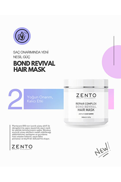 ZENTO Repaır Complex Bond Revıval Haır Mask 500 ml - Fiyatı, Yorumları