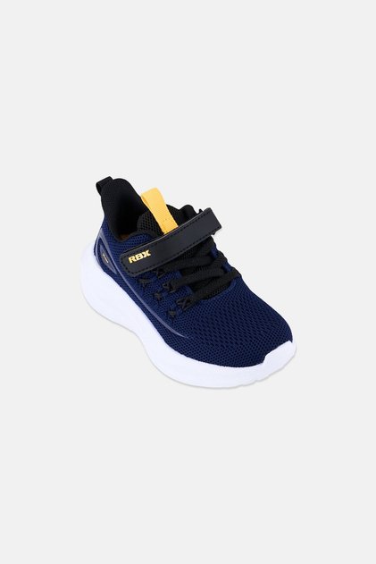 Toddlers Boy Velcro Closure Running Shoes, Navy Blue