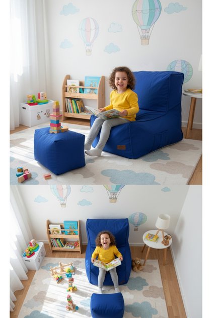 Velvet Kids Puff Koltuk & Oyun Koltuğu & Çocuk Koltuğu