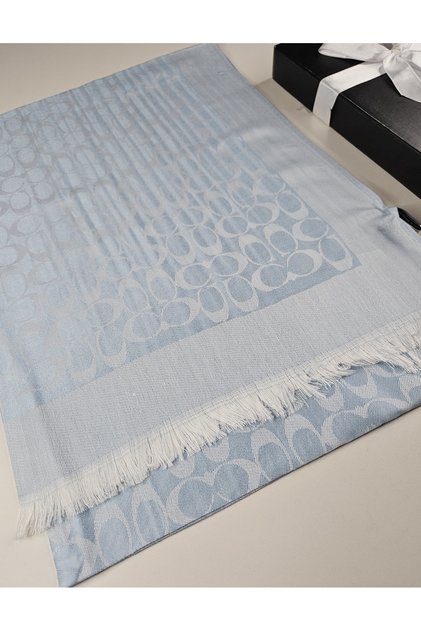 Luxury Shawl C Pattern Cotton Cashmere Silk Shawl 4 Seasons Double-Sided 75 X 200 cm
