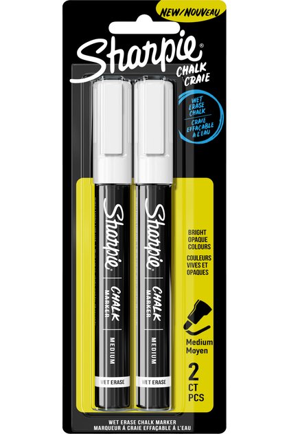 Set 2 markere Chalk, creta lichida alba