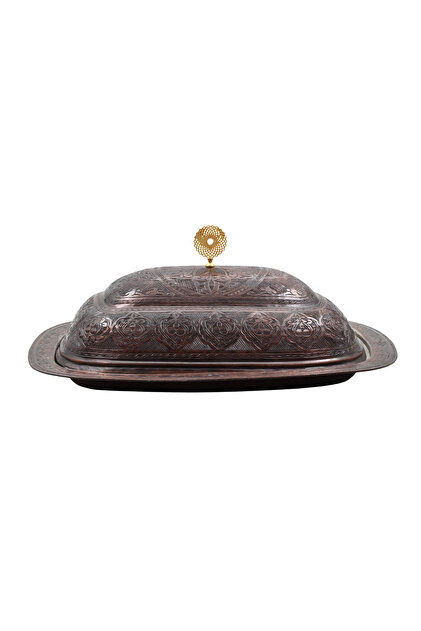 Antique Copper Cornered Presentation Plate (46 cm)