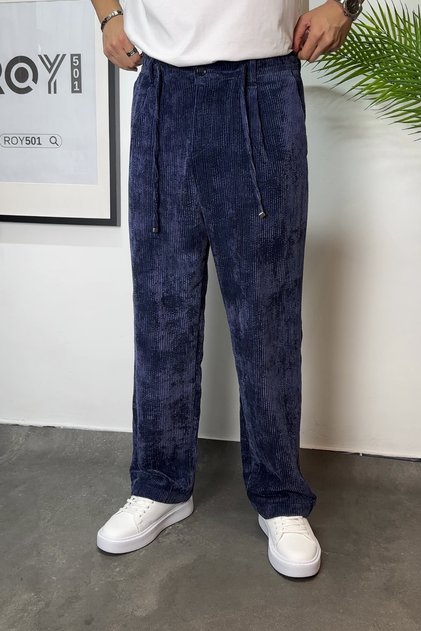 Men's Corduroy Baggy Pants Men's Ribbed Corduroy Baggy Pants Pleated Wide Leg Corduroy Pants