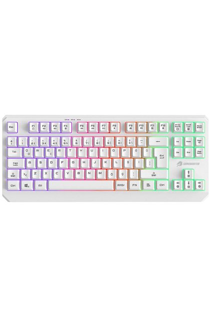 G75 Elya Rainbow Aydınlatmalı Beyaz TKL Membrane Gaming Klavye