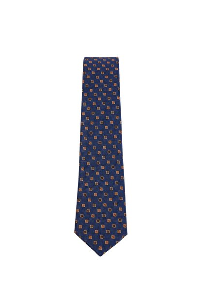 Patterned Classic Men's Tie with Pocket Handkerchief