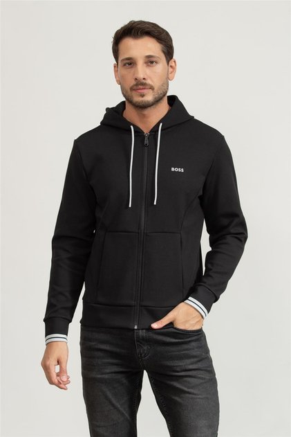 Erkek Kapüşonlu Sweatshirt Siyah