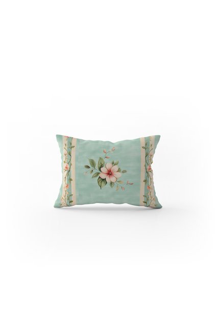 Double-Sided Digital Printing Throw Pillow Cover Bird Flower Pattern
