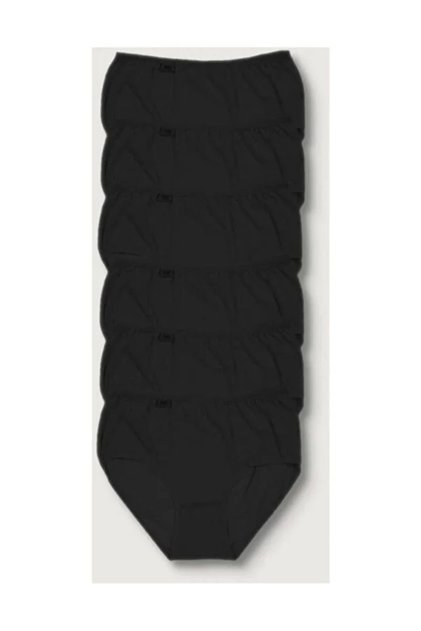 Women's Black 6-Pack Lycra Bato Panties Elf568T0924Ccm6-Black-M/L