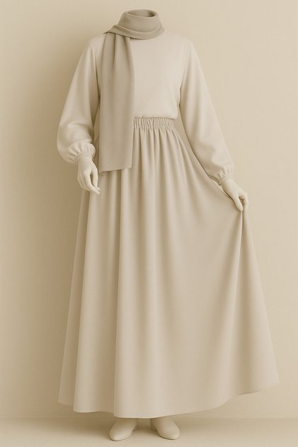 Medina Silk Hijab Skirt, Long Flared Skirt, Flowy Egyptian Silk Flared Skirt, Hijab Modest Clothing