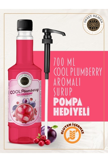 SweetOlive品 sweet heaven Cool Plumberry Kahve Şurubu 700ml Pompa Hediye