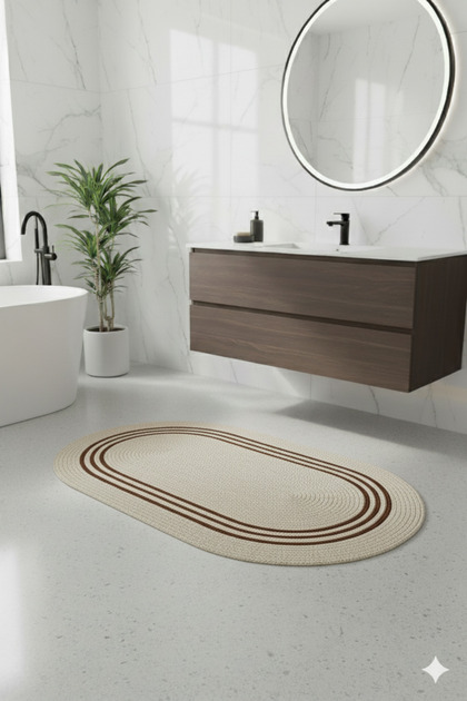 Jute Circle Detail, Wicker, Front Door Mat, Bathroom Mat, Doormat, Runner, Hallway, Rug