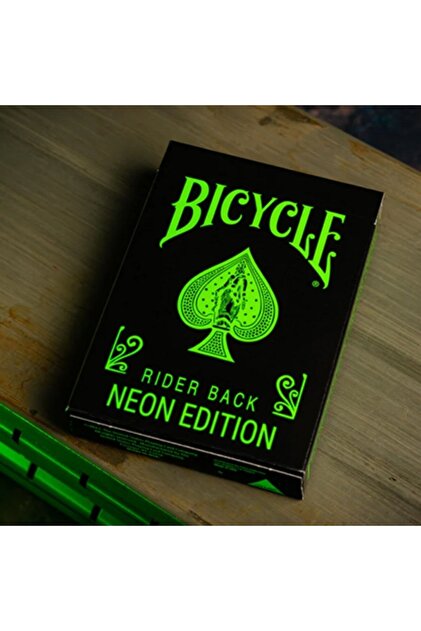 OyuncaklarÜlkesi Bicycle Neon Rider Back Green-Glo Deck Premium