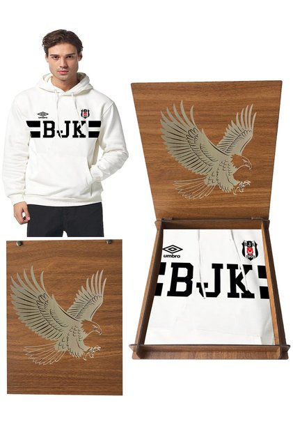 Original Hooded White Sweatshirt with Gift Wooden Box