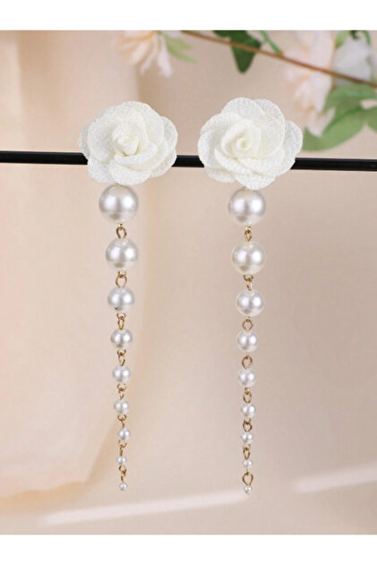 Cercei cu Trandafir si Perle, Elegant Blossom - 942225