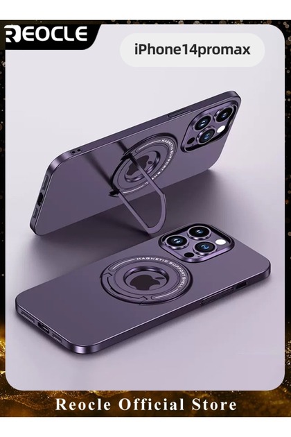 جراب مغناطيسي لهاتف iPhone 14 13 Pro Max متوافق مع حامل Magsafe الدائري غير المرئي