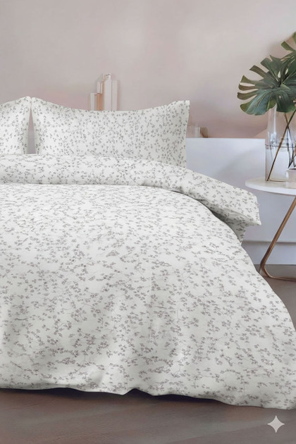 Marais Double 100% Cotton Duvet Cover Set - Lilac