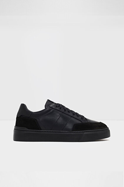 KIRYU-TR - Hakiki Deri Erkek Siyah Sneaker