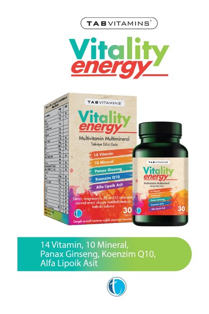 Tabvitamins Vitality Energy 30 Tablet 8680133002885