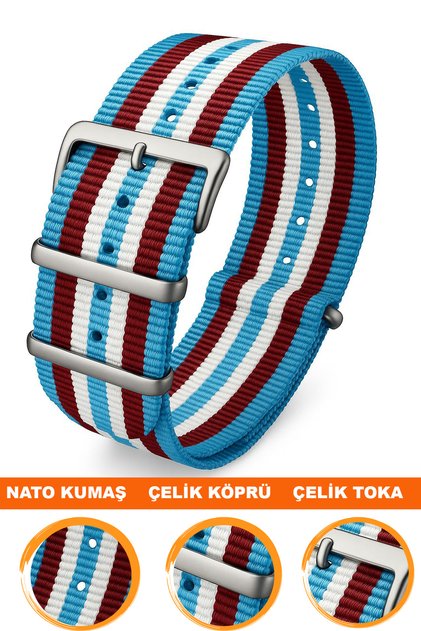 22mm Fossil-Welder-Casio-Seiko-Omega-Armani Watch Compatible Nato Textile Fabric Watch Band 22Model35