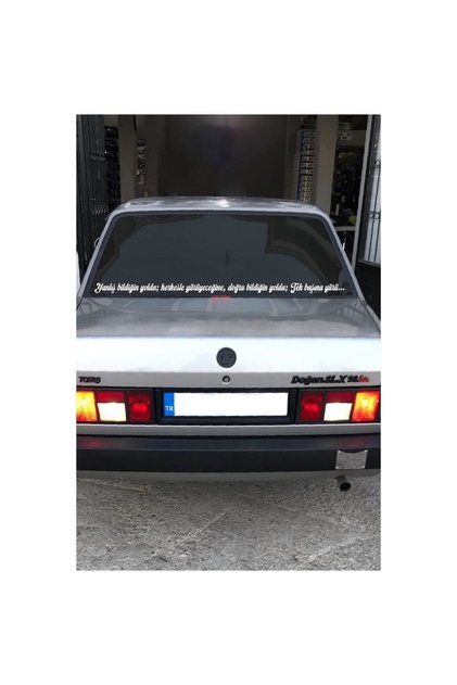 Car Window Writing Words Long Sticker - Commercial - Service - Minibus - Panel Van Back Writing Word Sticking Words