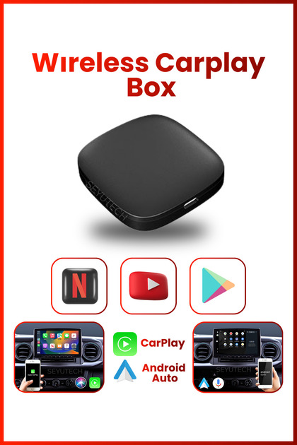 SEYUTECH TAA01 Carplay Dönüştürücü Ios ve Android Uyumlu Kablosuz