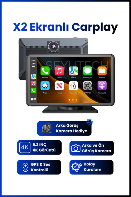 SEYUTECH X2 Ekranlı Carplay Apple Android Uyumlu 9.2 inç 4K
