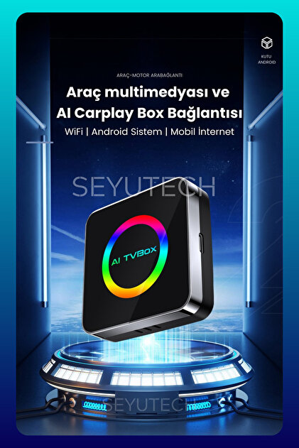SEYUTECH Carplay AI Box Dönüştürücü Ios ve Android Uyumlu Kablosuz