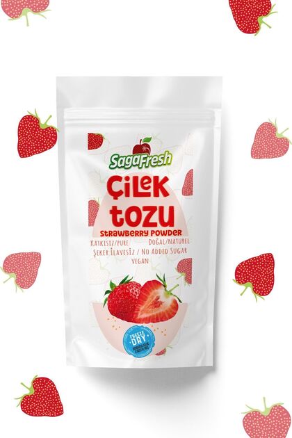 SagaFresh Saga Fresh Dondurularak Kurutulmuş Çilek Tozu (25gr