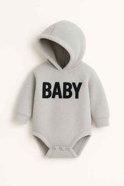 Welsoft Baby Hooded Fleece Body - Gray