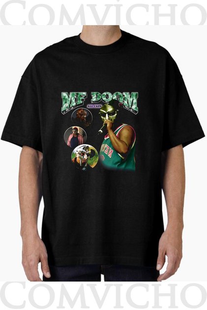 تي شيرت مطبوع بتصميم MF Doom v1 للجنسين