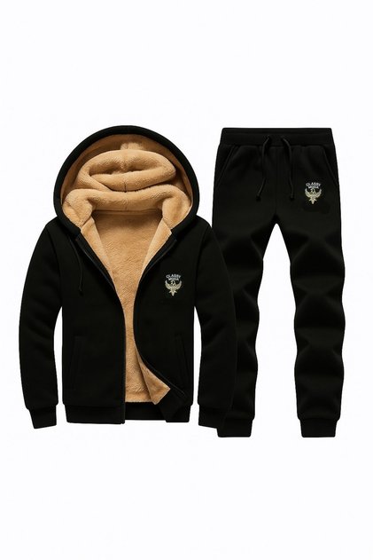 Tracksuit Set - 2 Pieces Lower-Top - Embroidered - Hooded - 3 Thread Raster - Upper Inner Welsoft Excluding Sleeves