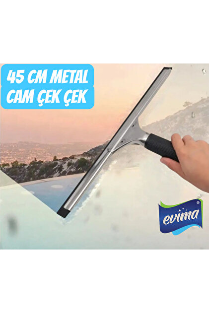 Metal 45 Cm Profesyonel Cam Temizleme Çekpası Çek Çek
