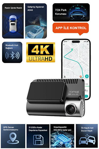 70MAİ 4K Ultra HD Araç Kamerası A800SE Ön Kamera ( Arka Kamera