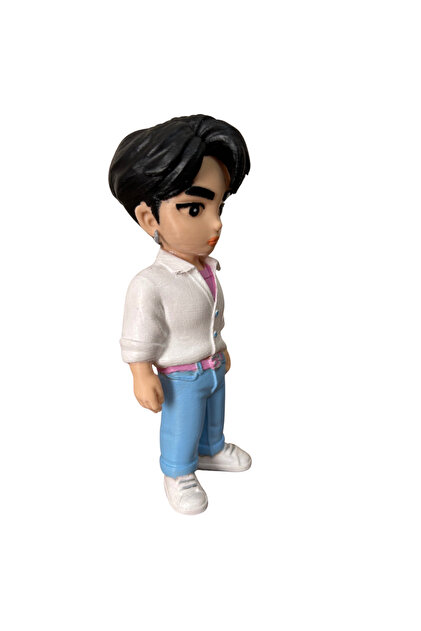 K-POP JUNHOドール30㌢ OEMPLUS Kpop Demon Hunters Tarzı Saja Boys Jinu – El Boyaması 3D