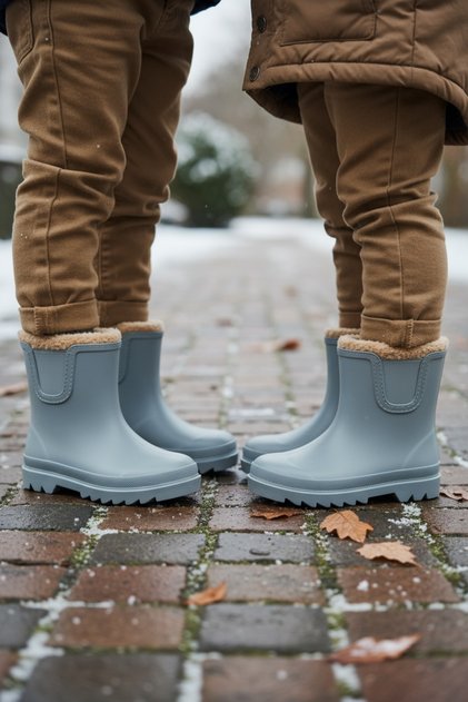 Tokio Borreguito çocuk kürklü kar botu , yağmur botu su geçirmez , termal ısı kürklü