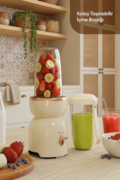 Öğütücülü Çift Şişeli Smoothie Blender Seti 400W FR-SBL21 İntenssio