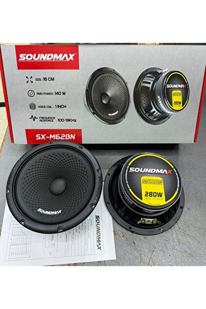 Soundmax sx-m62bn 16 cm özel seri midrange 280watt 140rms iki adet