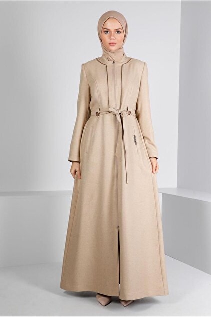 Belted Zippered Coat 10653