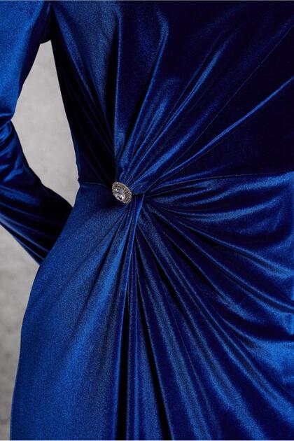 Alvina Velvet Dress - Model 45259- Trendyol