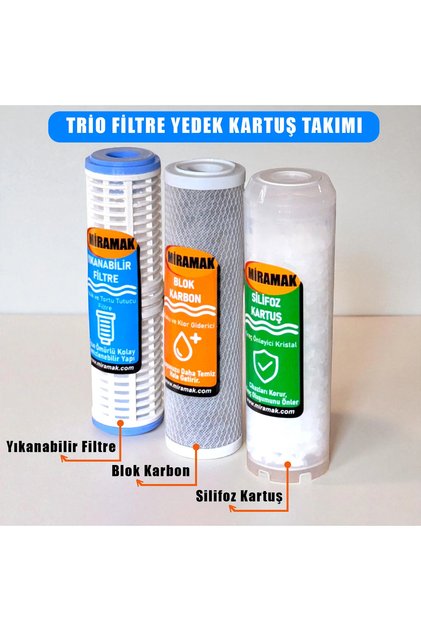 Trio Filtre Yedek Kartuş Takımı