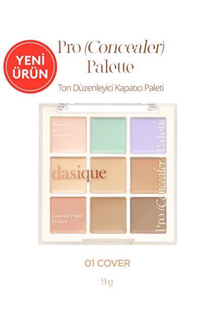 Kremsi Dokulu Çok Amaçlı Kullanıma Uygun Kapatıcı Paleti DASIQUE Pro Concealer Palette (#01 Cover)