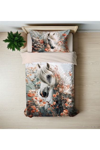Gift Duvet Cover Dream Horse Theme Printed Single Size Bedding Set Without Bed Sheets