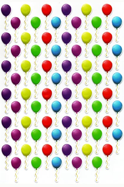 Sticker Embossed A4 Size Stiker Notebook, Planner Label-(lim215) - Balloons