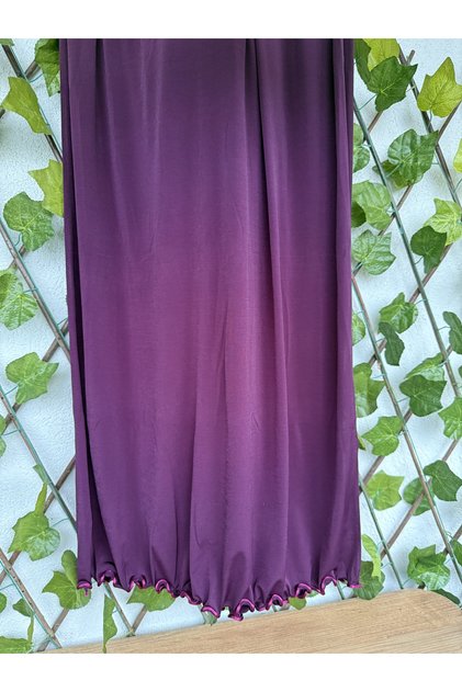 Premium Lycra Plum Color Lycra Sandy Jersey Shawl
